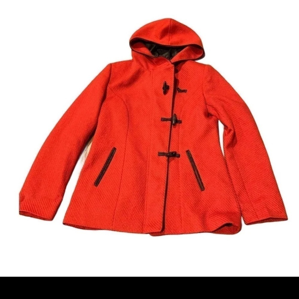 Women’s Red Hooded Jacket Coat Size Small